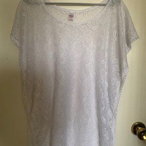 White Bongo Lace Beach Coverup